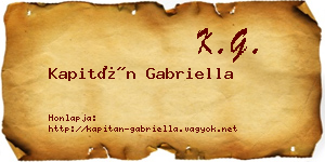 Kapitán Gabriella névjegykártya